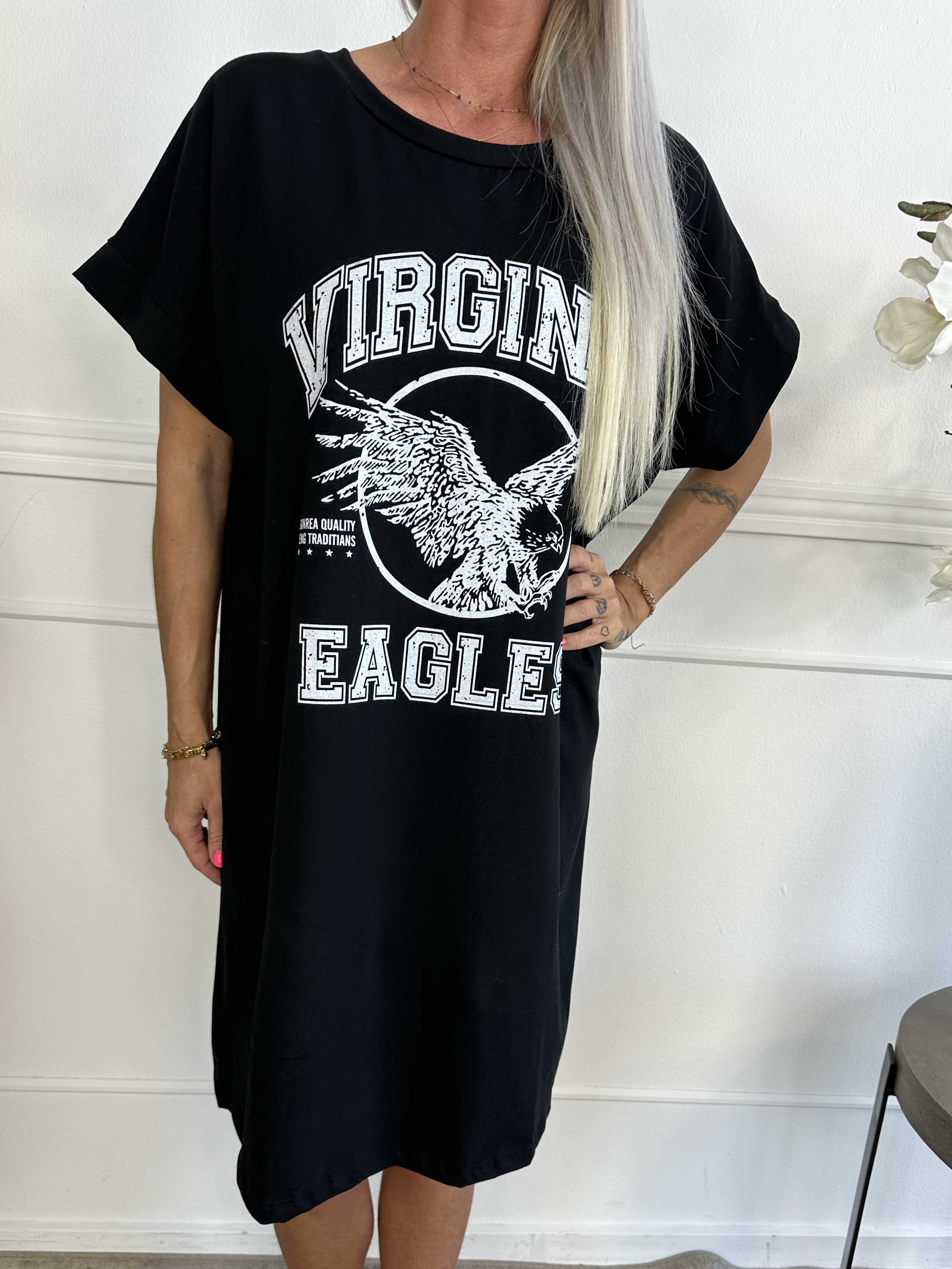 Pernille - T-shirtklänning i bomull med tryck